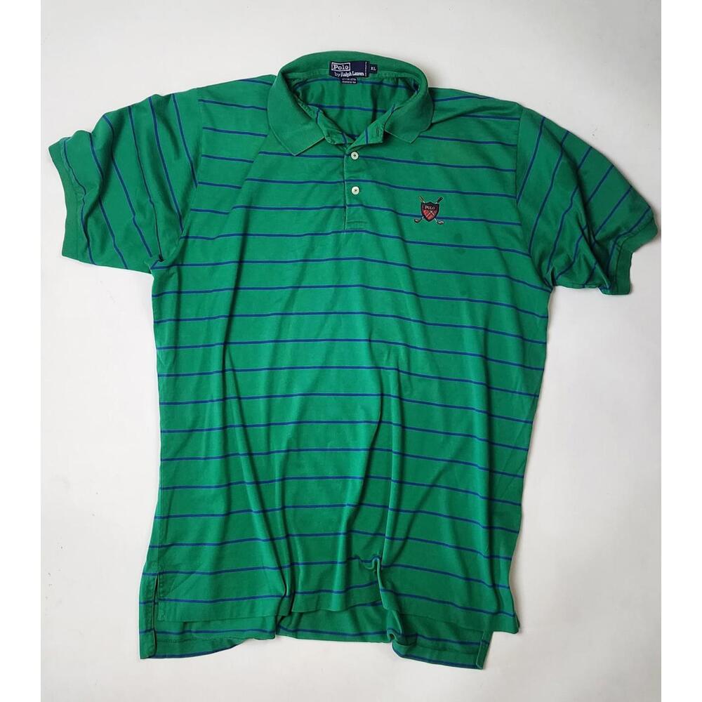 Polo Ralph Lauren Green Striped Polo Shirt XL